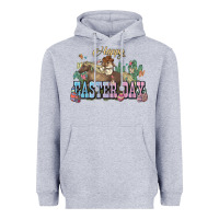 Heather Grey Happy Easter Day Rodeo Heavyweight Hoodie - NancyCooperArtShop