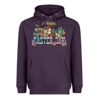 Plum Happy Easter Day Rodeo Heavyweight Hoodie - NancyCooperArtShop
