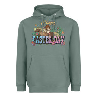 Sage Happy Easter Day Rodeo Heavyweight Hoodie - NancyCooperArtShop