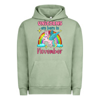 Pigment Oil Green unicorns are born in november Urban Hoodie - Jasminsmagicworld