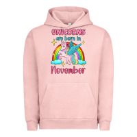 Pigment Salmon unicorns are born in november Urban Hoodie - Jasminsmagicworld