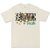 Bone love texas map sunflower cactus cowhide leopard Premium Tee - Artiststas