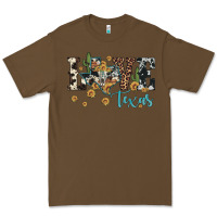 Cacao love texas map sunflower cactus cowhide leopard Premium Tee - Artiststas