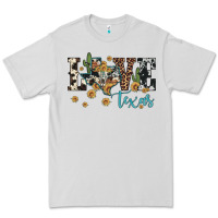 Dove Grey love texas map sunflower cactus cowhide leopard Premium Tee - Artiststas