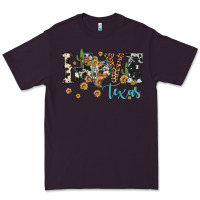 Plum love texas map sunflower cactus cowhide leopard Premium Tee - Artiststas