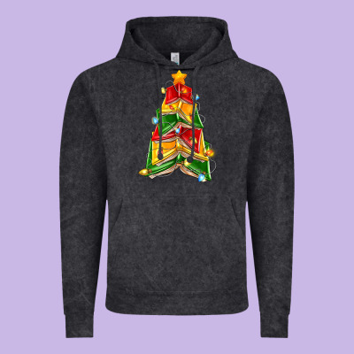 Vintage Hoodie christmas book tree