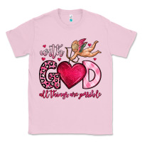 Bubblegum Pink with god all things are possible Classic Tee - OliviaCreatesArt