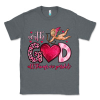 Charcoal Heather with god all things are possible Classic Tee - OliviaCreatesArt