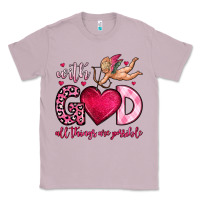 Lilac with god all things are possible Classic Tee - OliviaCreatesArt
