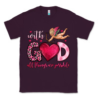Plum with god all things are possible Classic Tee - OliviaCreatesArt