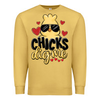Antique Gold chicks dig me Premium Sweatshirt - MaliasSmallBusiness