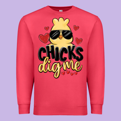 Chicks Dig Me Premium Sweatshirt Designed By Maliassmallbusiness