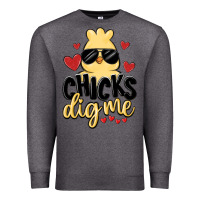 Charcoal Heather chicks dig me Premium Sweatshirt - MaliasSmallBusiness
