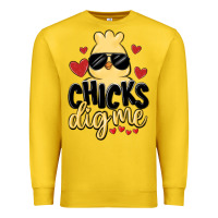 Lemon chicks dig me Premium Sweatshirt - MaliasSmallBusiness