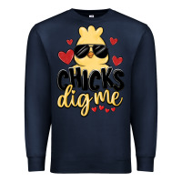 Navy chicks dig me Premium Sweatshirt - MaliasSmallBusiness
