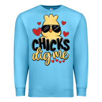 Ocean Blue chicks dig me Premium Sweatshirt - MaliasSmallBusiness