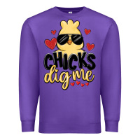 Purple chicks dig me Premium Sweatshirt - MaliasSmallBusiness