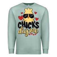 Seafoam chicks dig me Premium Sweatshirt - MaliasSmallBusiness