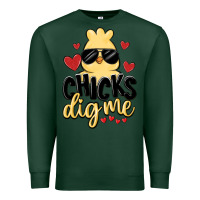 Sports Green chicks dig me Premium Sweatshirt - MaliasSmallBusiness