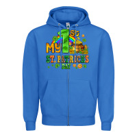 True Royal my first st patricks day with coins and shamrocks Zipper Hoodie - AdoDesignShop