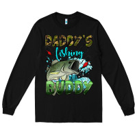 Black daddy's fishing buddy Long Sleeve Tee - HRA Design Shop