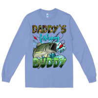 Colony Blue daddy's fishing buddy Long Sleeve Tee - HRA Design Shop