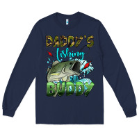 Navy daddy's fishing buddy Long Sleeve Tee - HRA Design Shop