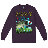 Plum daddy's fishing buddy Long Sleeve Tee - HRA Design Shop