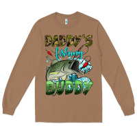 Toasted Coconut daddy's fishing buddy Long Sleeve Tee - HRA Design Shop