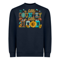 Navy a little country a little hood Heavyweight Sweatshirt - texasbilliewilder