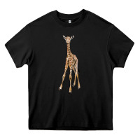 Black baby giraffe Heavy Core Tee - LillyAllenDesigns
