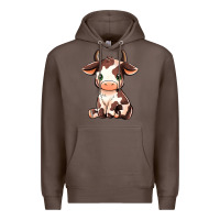 Coffee Baby Brown Cow Premium Hoodie - MaliasSmallBusiness