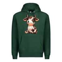 Sports Green Baby Brown Cow Premium Hoodie - MaliasSmallBusiness