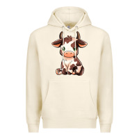 Tofu Baby Brown Cow Premium Hoodie - MaliasSmallBusiness