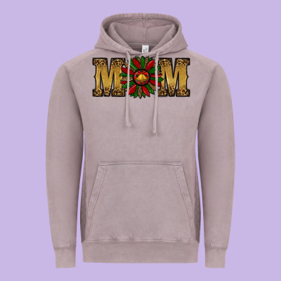 Vintage Hoodie Christmas Sunflower Mom