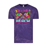 Cloud Purple life is better at the beach Vintage Tee - texasbilliewilder