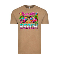 Vintage Coffee life is better at the beach Vintage Tee - texasbilliewilder