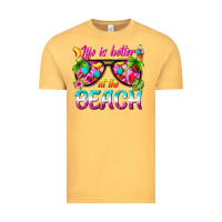 Vintage Mustard life is better at the beach Vintage Tee - texasbilliewilder