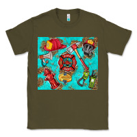 Army Green firefighter elementary Classic Tee - HRA Design Shop