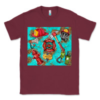 Burgundy firefighter elementary Classic Tee - HRA Design Shop