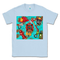 Dusty Blue firefighter elementary Classic Tee - HRA Design Shop