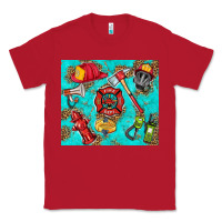Red firefighter elementary Classic Tee - HRA Design Shop