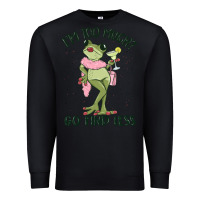 Black i'm too much go find less boujee frog Premium Sweatshirt - MaliasSmallBusiness