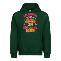 Forest Green the queen is 39 long live the queen Urban Hoodie - Jasminsmagicworld