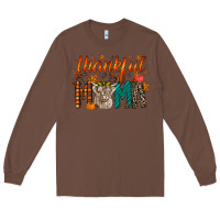 Chestnut thankful mama highland cow Long Sleeve Tee - RacoonDesign