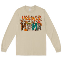 Mushroom thankful mama highland cow Long Sleeve Tee - RacoonDesign