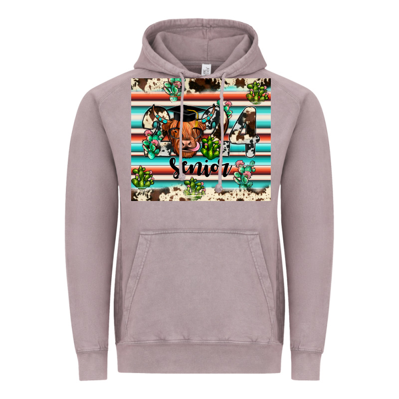 2024 Senior Cow Vintage Hoodie by JahusDesignShop | Teevron