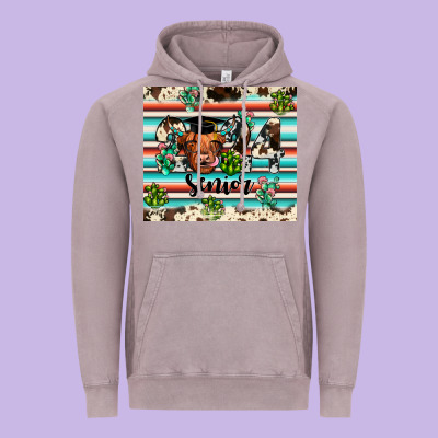 2024 Senior Cow Vintage Hoodie Designed By Jahusdesignshop