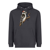 Smoke Downy Woodpecker Heavyweight Hoodie - LillyAllenDesigns
