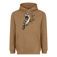 Toasted Coconut Downy Woodpecker Heavyweight Hoodie - LillyAllenDesigns